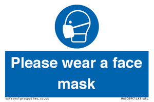 Please wear a face mask